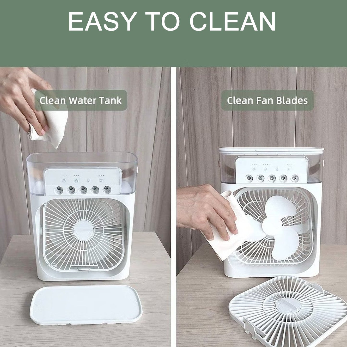 Portable Air Conditioner Fan - Personal Desk Cooling Fan (Battery Not Included) - Springkart 