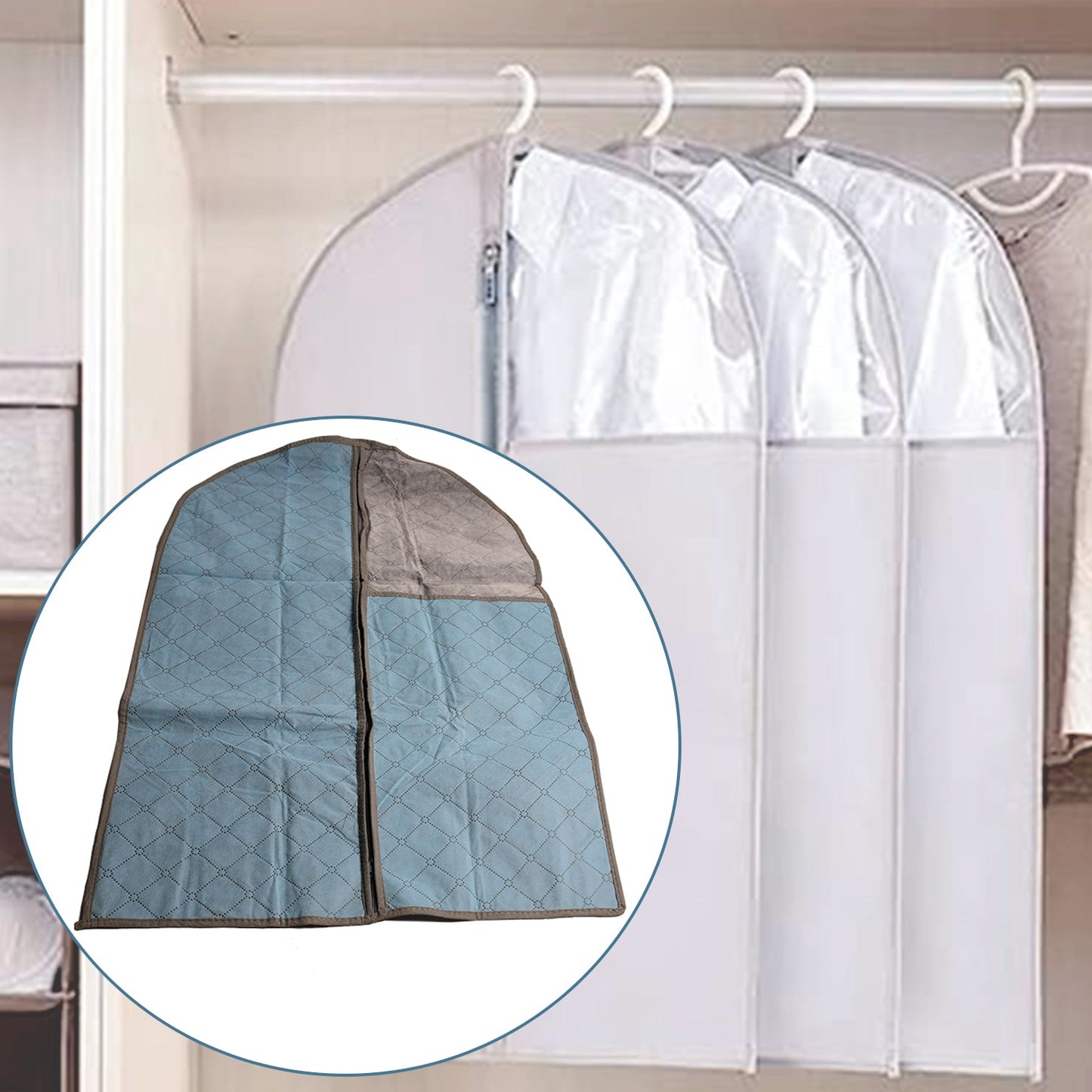 Foldable Non Woven Men's Coat Blazer Suit Cover men's coat blazer cover fold over breathable garment bag suit cover. - Springkart 