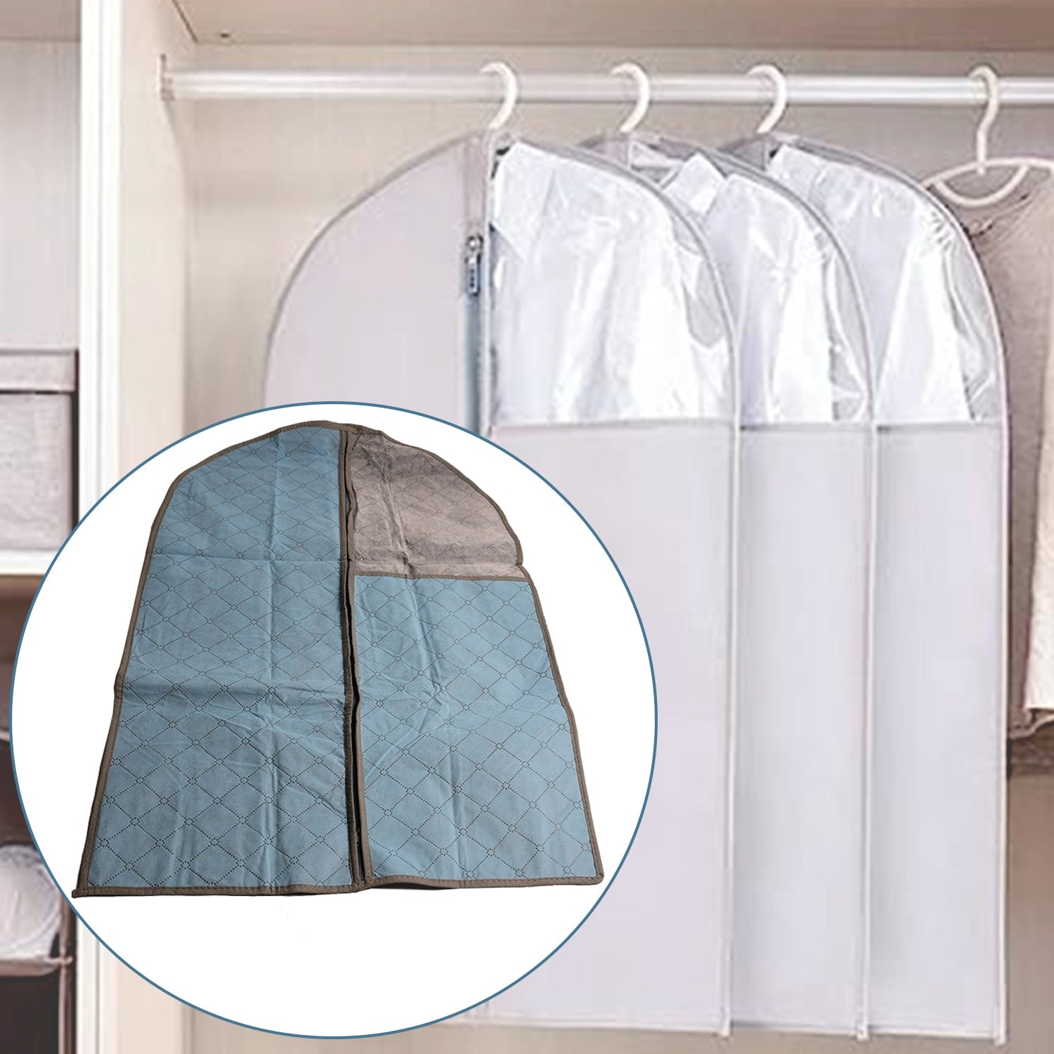 Foldable Non Woven Men's Coat Blazer Suit Cover men's coat blazer cover fold over breathable garment bag suit cover. - Springkart 