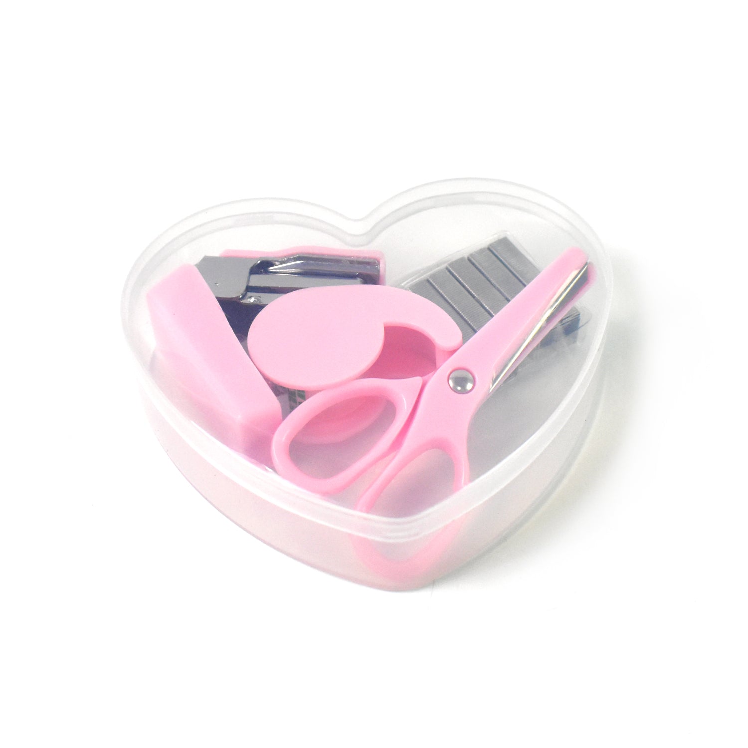 Mini Office Stationery Set Including Stapler Scissors Paper Clips Tape Dispenser Transparent Tape And Staples - Springkart 
