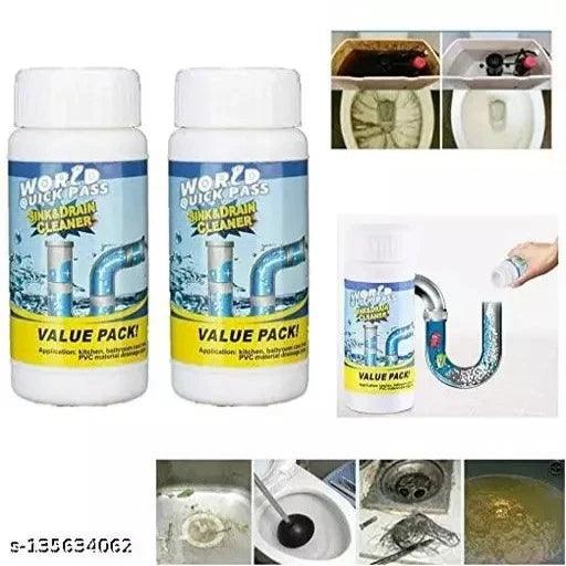 Powerful Sink & Drain Cleaner Clog Block Remover Powder Drain Opener (180 ml) BUY One GET One - Springkart 