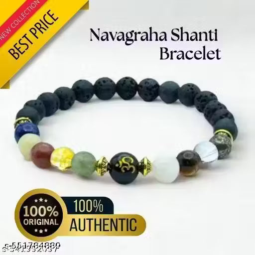 Navgraha Shanti Bracelet for Prosperity & Balance | 108 Hours Charged by Top Astrologers  | Crystal Bracelet for Women & Men