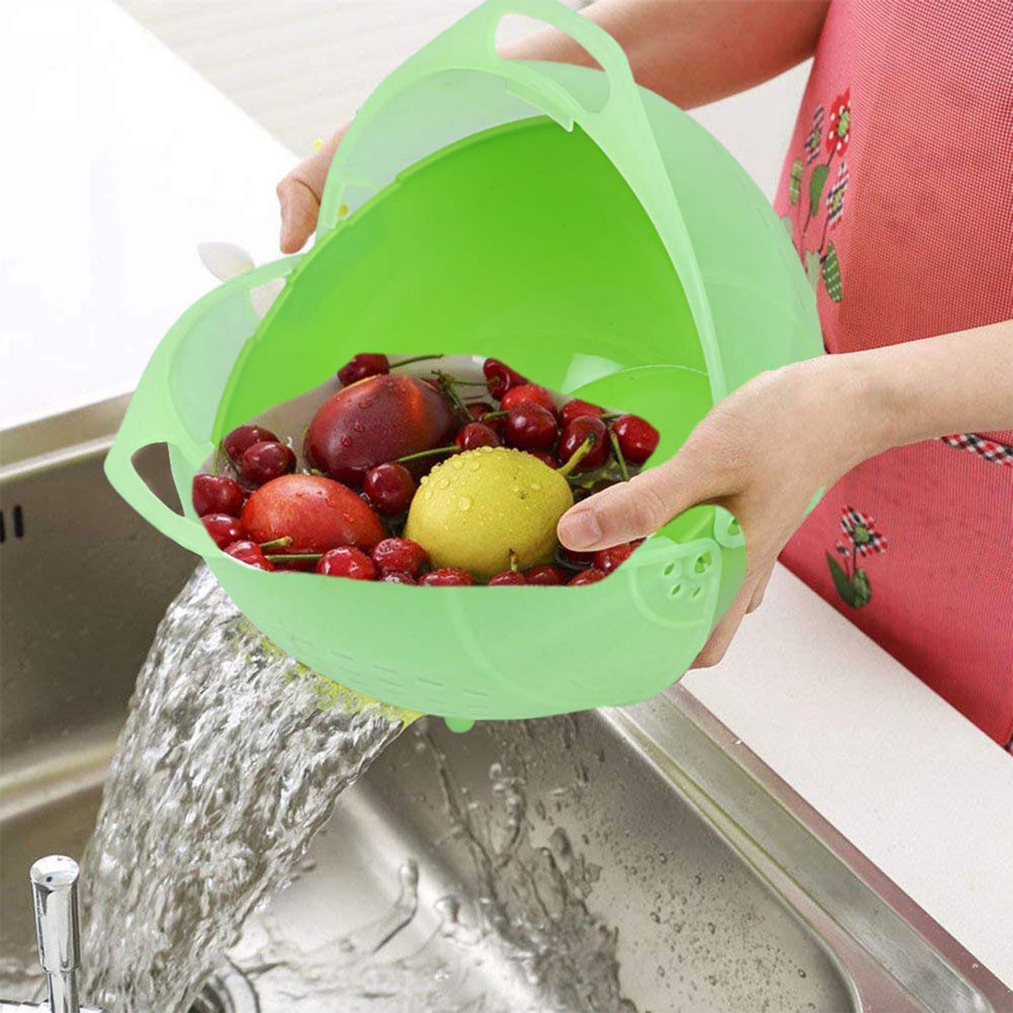 Apex Smart Basket 3in1 Multiuse Fruit And Vegetable Bowl (1 Pc Mix Color) - Springkart 