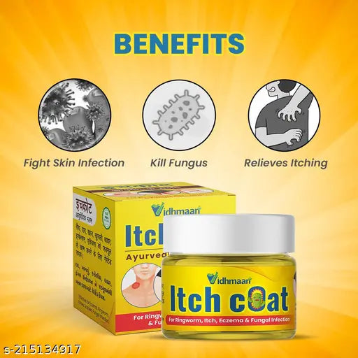 Ayurvedic ItchCoat Anti fungal Malam - for Ringworm, itching, Eczema - Springkart 