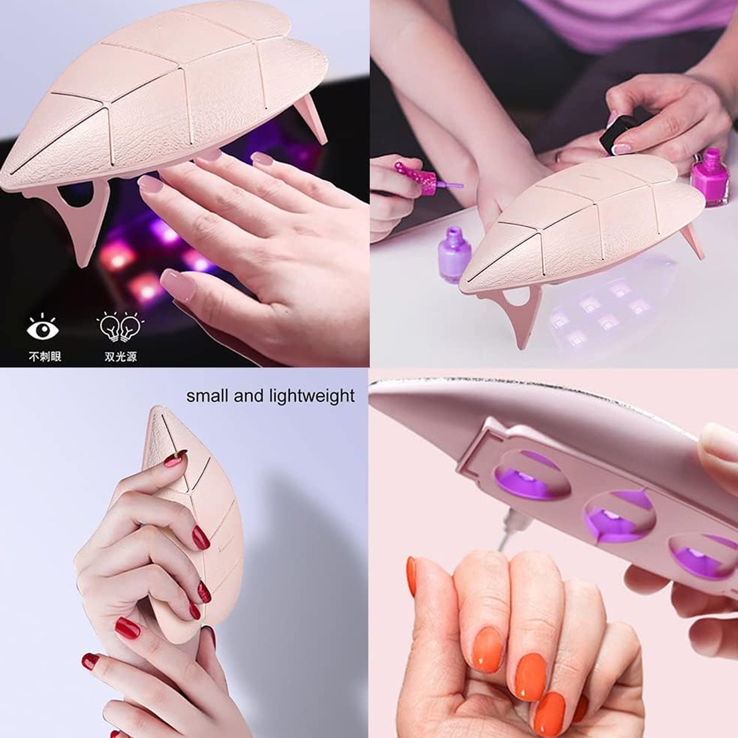 12914 Mini Nail Lamp 6w 6 Led Uv Nail Dryer With Usb Cable For Gel Nail Polish Nail Art Tools For Starters Home Diy Professionals Salon Manicure (1 Pc) - Springkart 