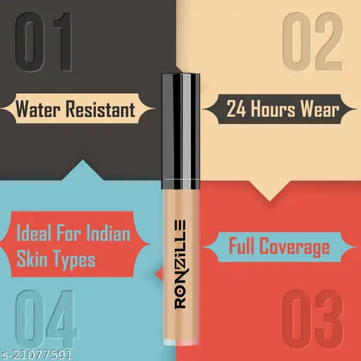Ronzille HD Photo Perfect Liquid Concealer New Full Coverage - 03 Concealer (Granola, 10 g)
