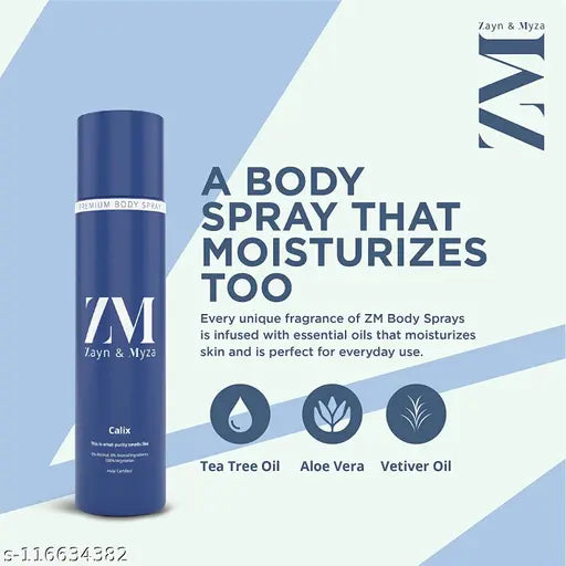 ZM Zayn & Myza Calix No Alcohol Deodorant for Men | Long Lasting | Fresh Fragrance, 150ml