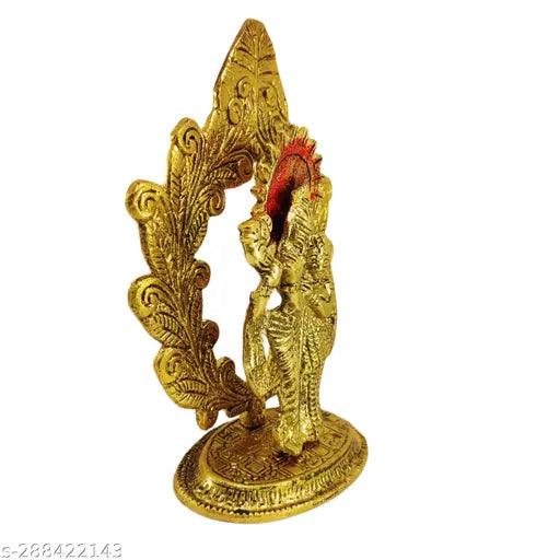 Radha Krishna in Temple Showpiece for Home Office Décor Gift Gold