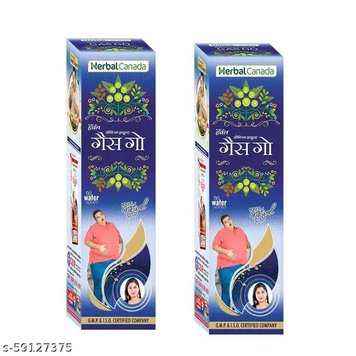 Herbal Canada Gas Go | Pack of 2 | 100% Natural Relief for Digestive Discomfort | 500ml - Springkart 