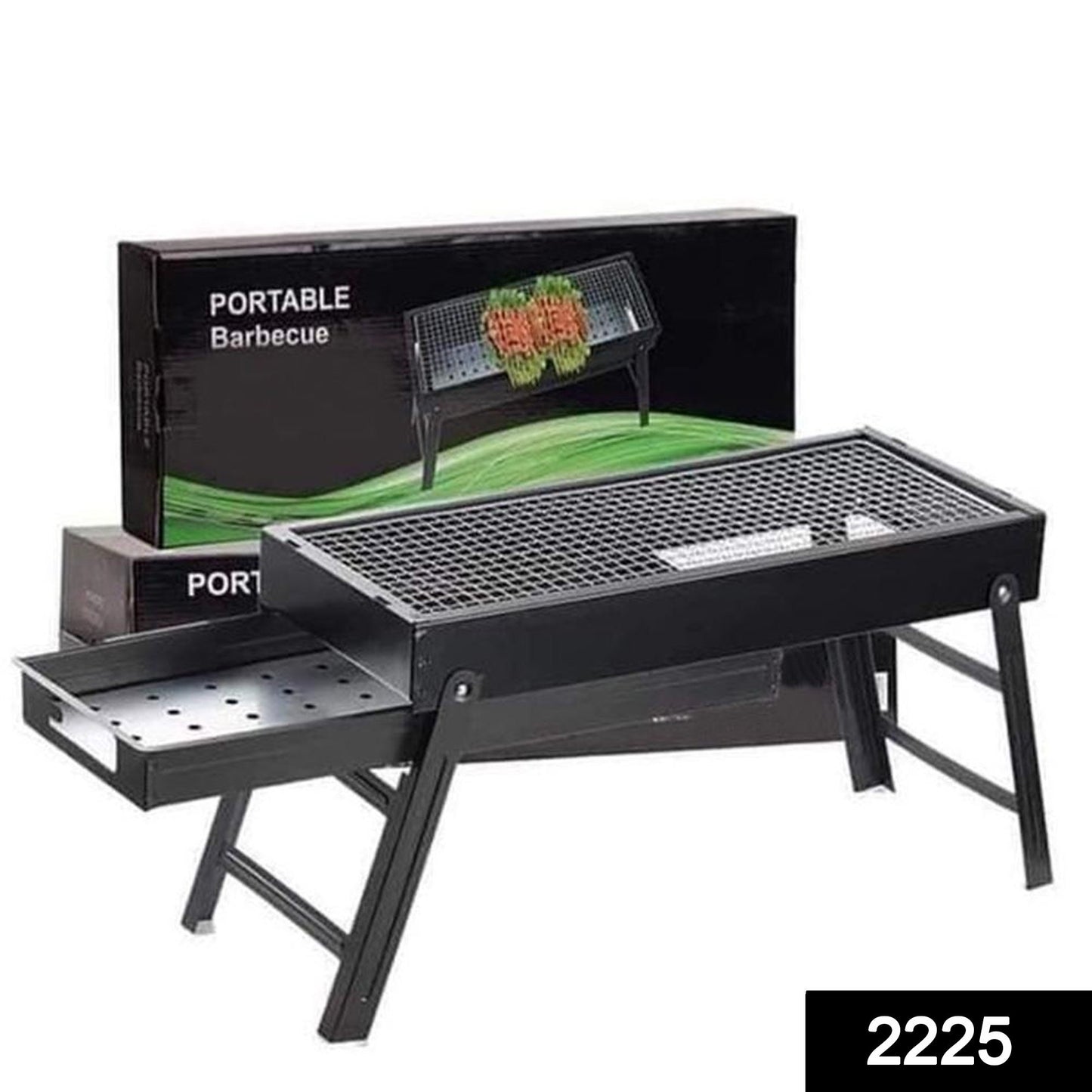 2225 Folding Portable Barbeque Bbq Grill Set For Outdoor And Home - Springkart 