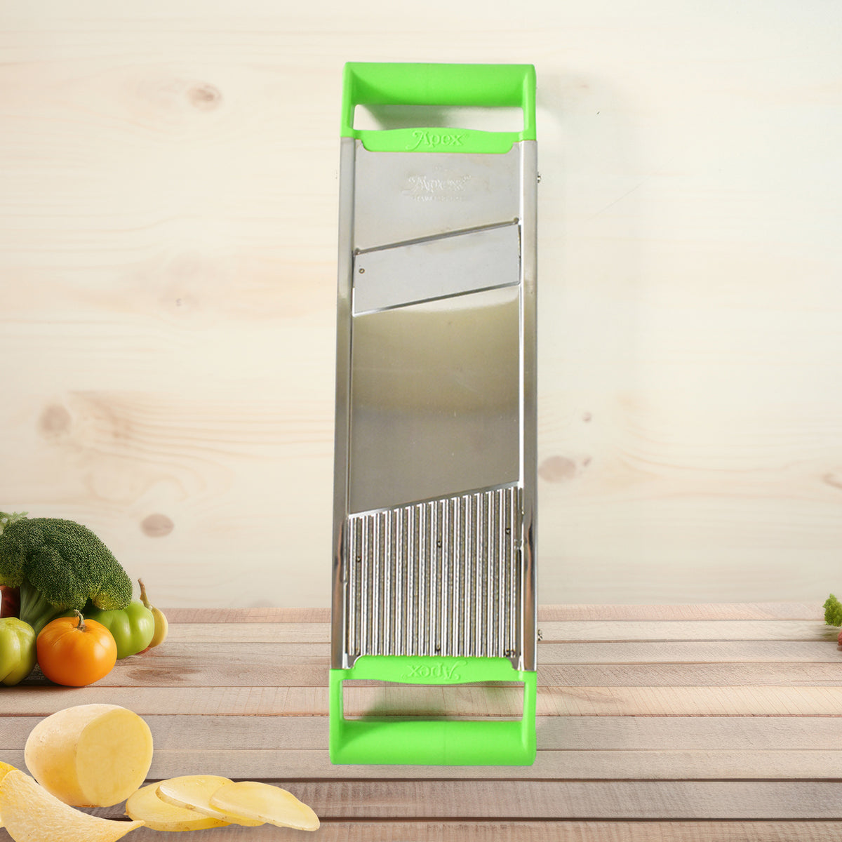 Apex Stainless Steel Vegetable Slicer (2-in-1)