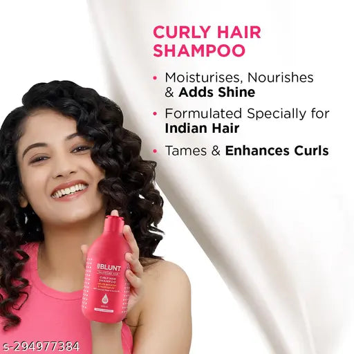BBLUNT Curly Hair Shampoo with Coconut Water & Jojoba Oil - 300 ml