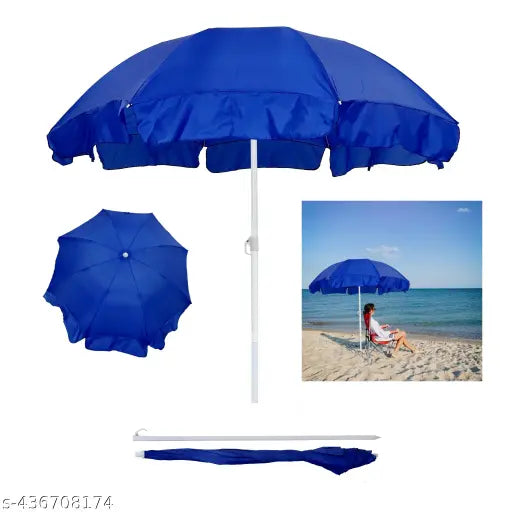 6ft/36Inch Without Stand Outdoor Garden Big Size Umbrella For Shop Hotels And Restaurent - Full Blue