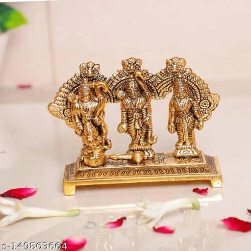 Shri Ram Darbar Metal Statue for Pooja,Lord Rama Laxman Sita & Hanuman Murti - Springkart 