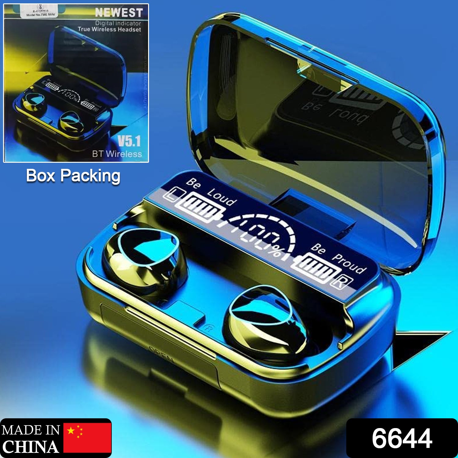 6644 Newest Wireless In Ear Earbuds Bluetooth 5.0 Headphones Mini Stereo Earbuds Sport Headset Bass Sound Built-in Micphone - Springkart 