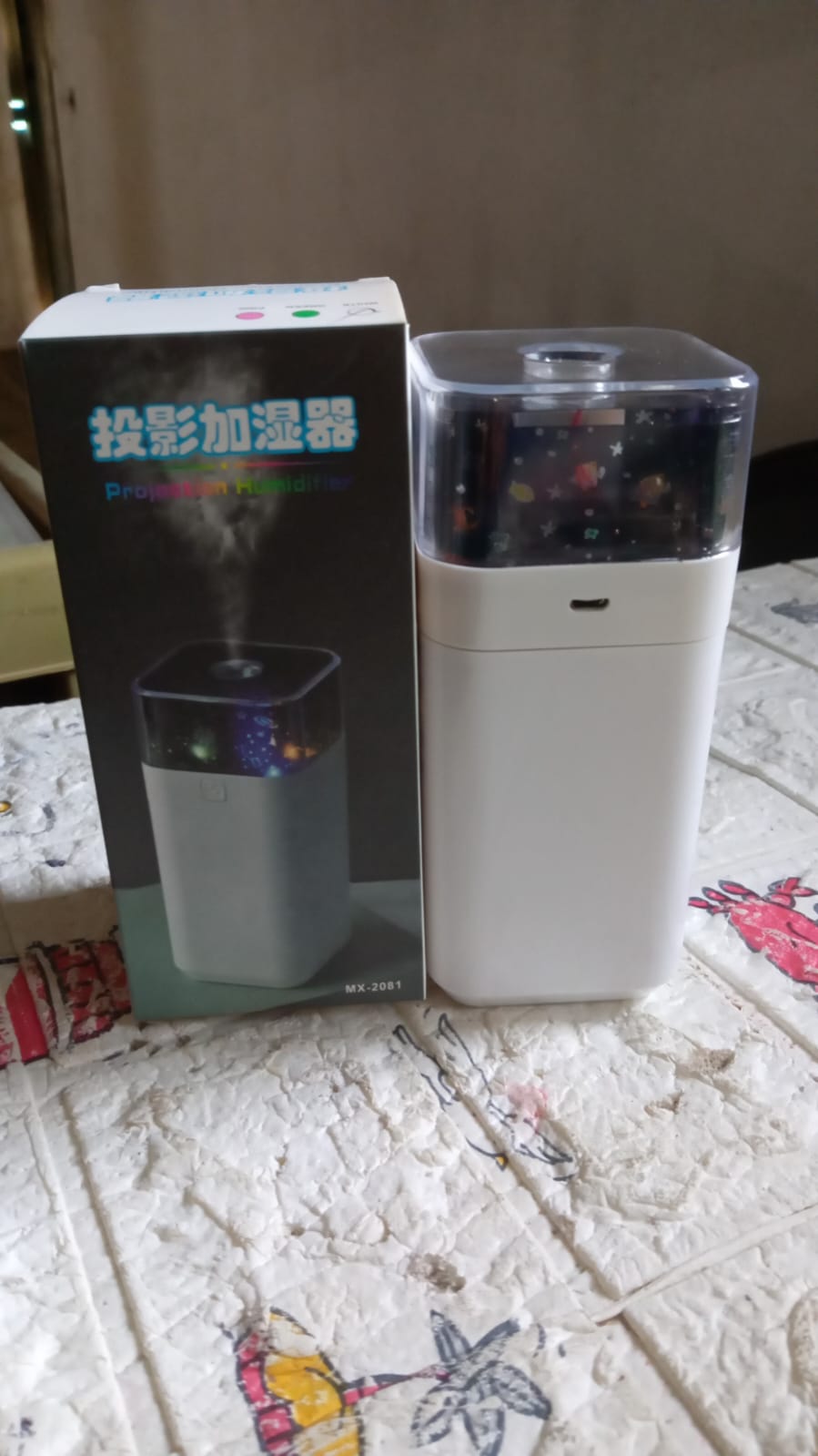Star Night Light Projector Humidifier (300ml): Ultrasonic, LED Night Light, Kids Room - Springkart 