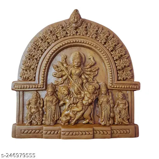 Handmade Blessings of Devi Durga Family Handcrafted Wall Hanging