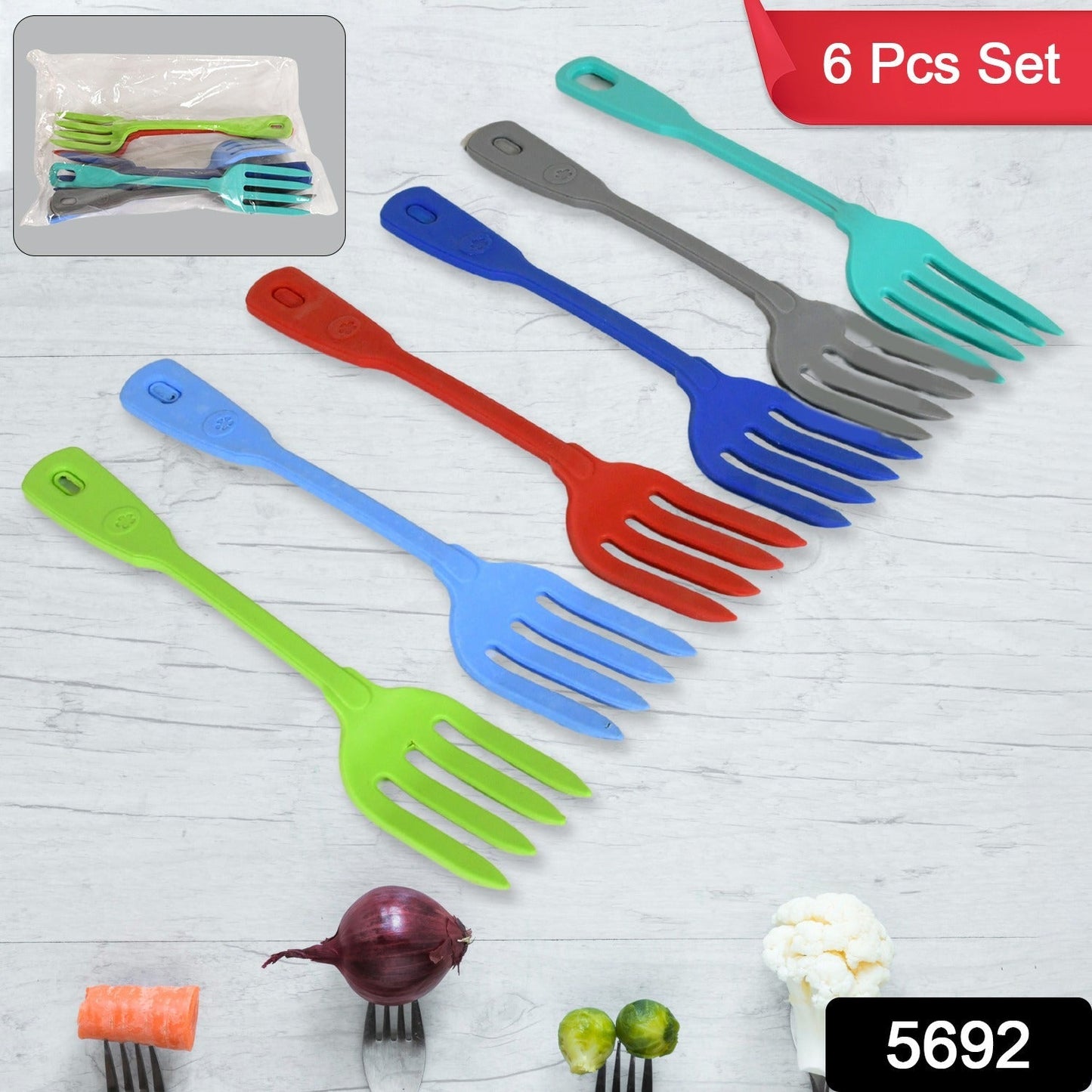 Multipurpose Silicone Spoon, Silicone Basting Spoon Non-Stick Kitchen Utensils Household Gadgets Heat-Resistant Non Stick Spoons Kitchen Cookware Items For Cooking and Baking (6 Pcs Set) - Springkart 