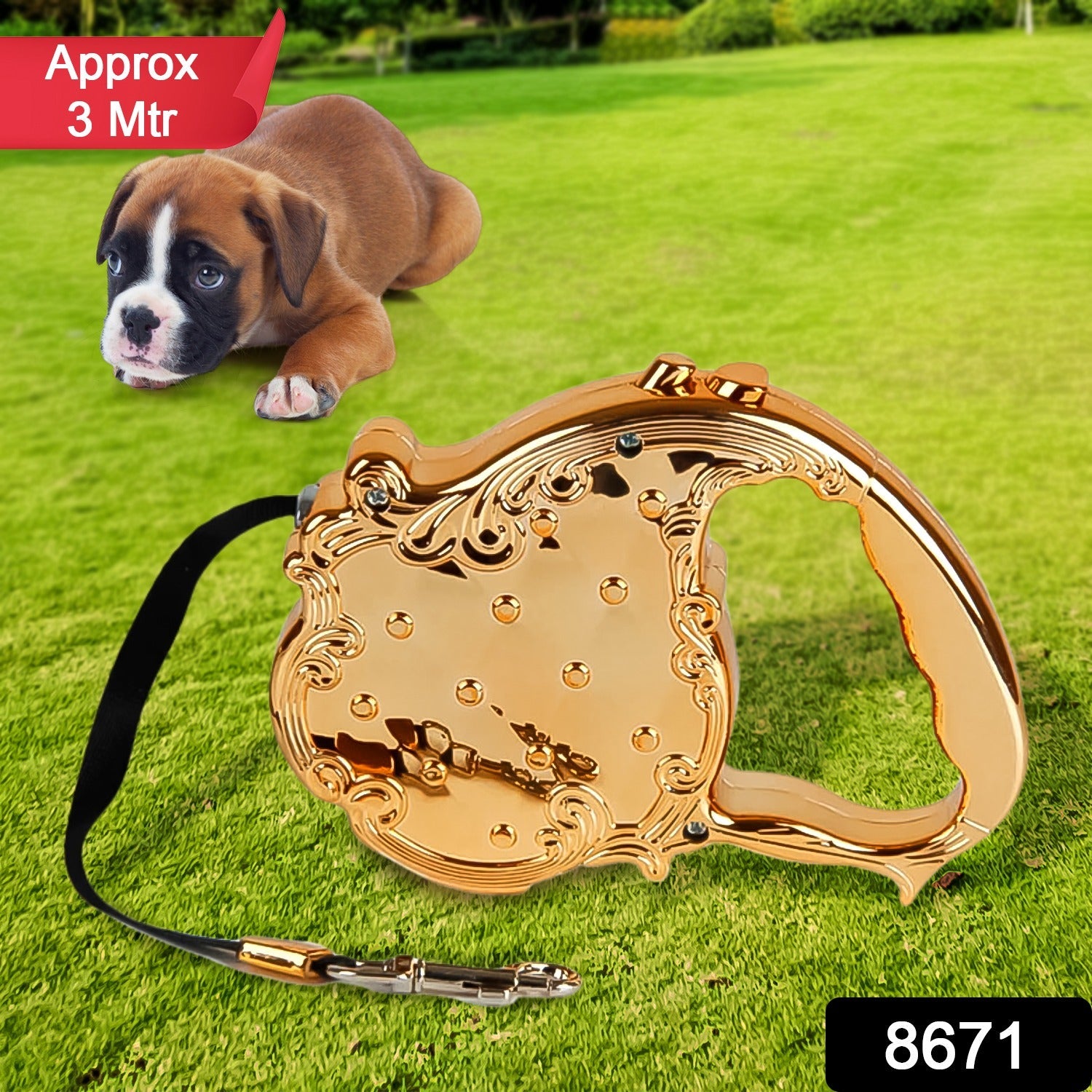 Retractable Telescopic Belt Rope Cat Golden Traction (3M Approx / 1 pc) - Springkart 