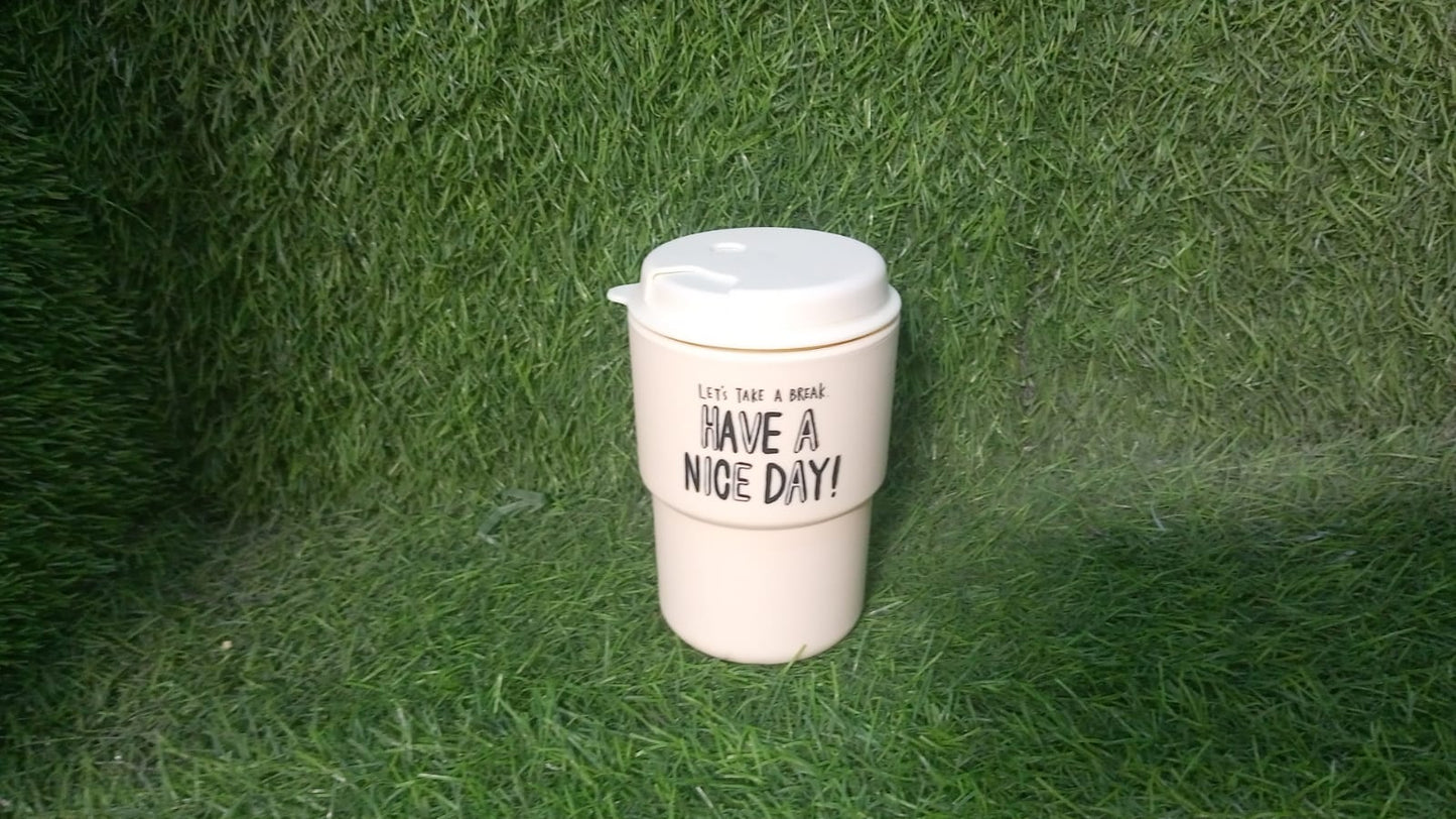 Appreciation and Motivation Portable Plastic Coffee Cup for Travel, Home, Office, Gift for Travel Lovers - Springkart 