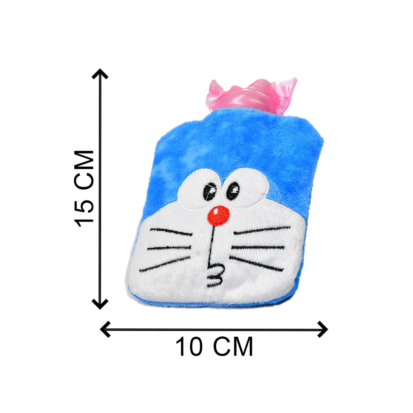 6504 Doremon Small Hot Water Bag With Cover For Pain Relief Neck Shoulder Pain And Hand Feet Warmer Menstrual Cramps. - Springkart 