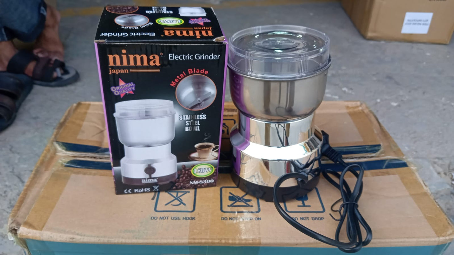 Multi-Functional Electric Stainless Steel Herbs Spices Nuts Grain Grinder with Stainless Steel Bowl, Portable Coffee Bean Seasonings Spices Mill Powder Machine Grinder Machine for Home and Office - Springkart 