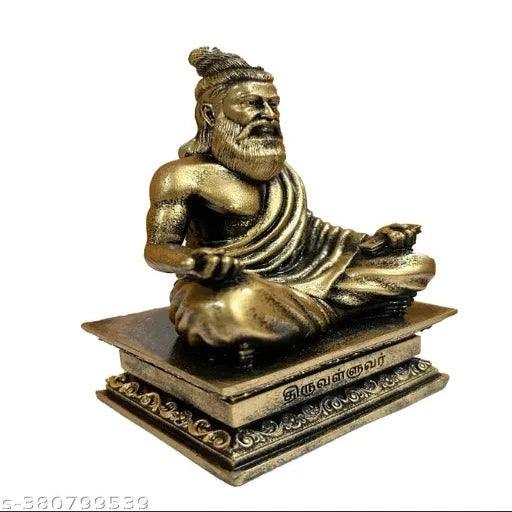 Ayyan Thiruvalluvar Statue Idol -14cm Gold Colour - Springkart 