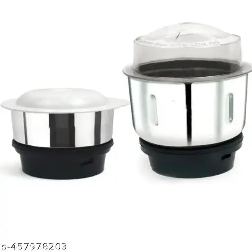 Kitchen Mixer Grinder Jar Suitable for all Local & Branded Mixer which comes with 2 Lock & 4 Teeth Coupler, Stainless Steel (250 ml,500 ml)