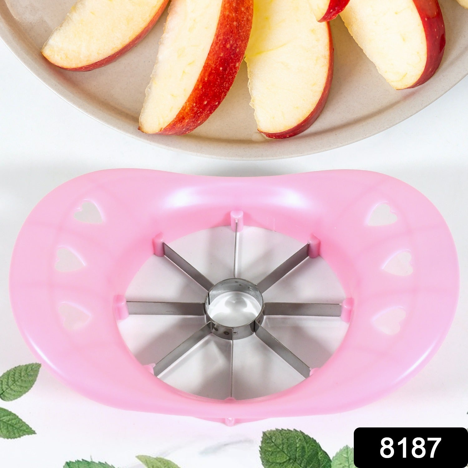 Multi Purpose Fruit Slicer Apple Cutter Regular With 8 Stainless Steel Blades Apple Slicer (1 Pc) - Springkart 