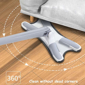 Butterfly Shaped Wet & Dry Mop – 360° Rotating Ultra-Fine Fiber Pad for Floor, Wall, Tile & Glass Cleaning (Pack of 1)