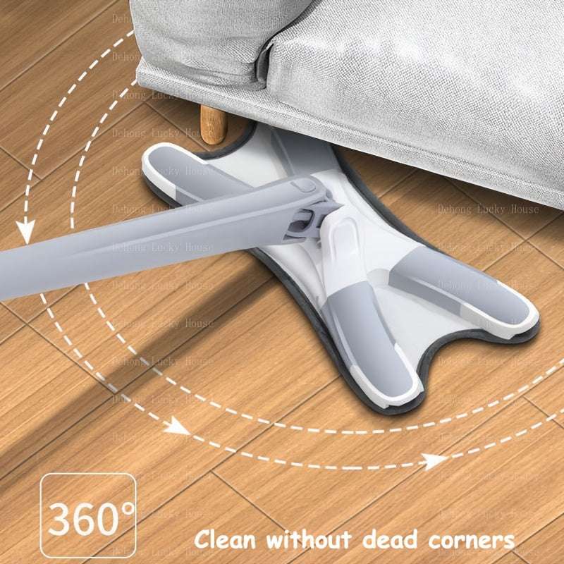 Butterfly Shaped Wet & Dry Mop – 360° Rotating Ultra-Fine Fiber Pad for Floor, Wall, Tile & Glass Cleaning (Pack of 1)