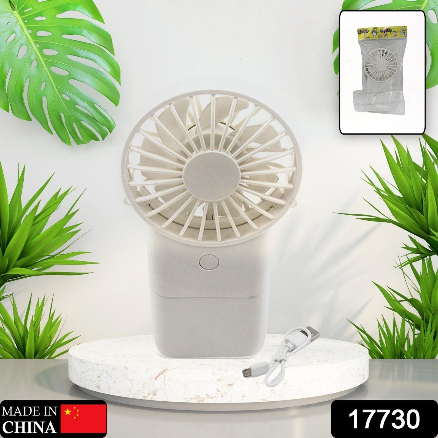 Portable Small Electric Fan, Handheld Fan With 3 Modes USB Rechargeable Mini Student Handheld Class Personal Fan (1 Pc)