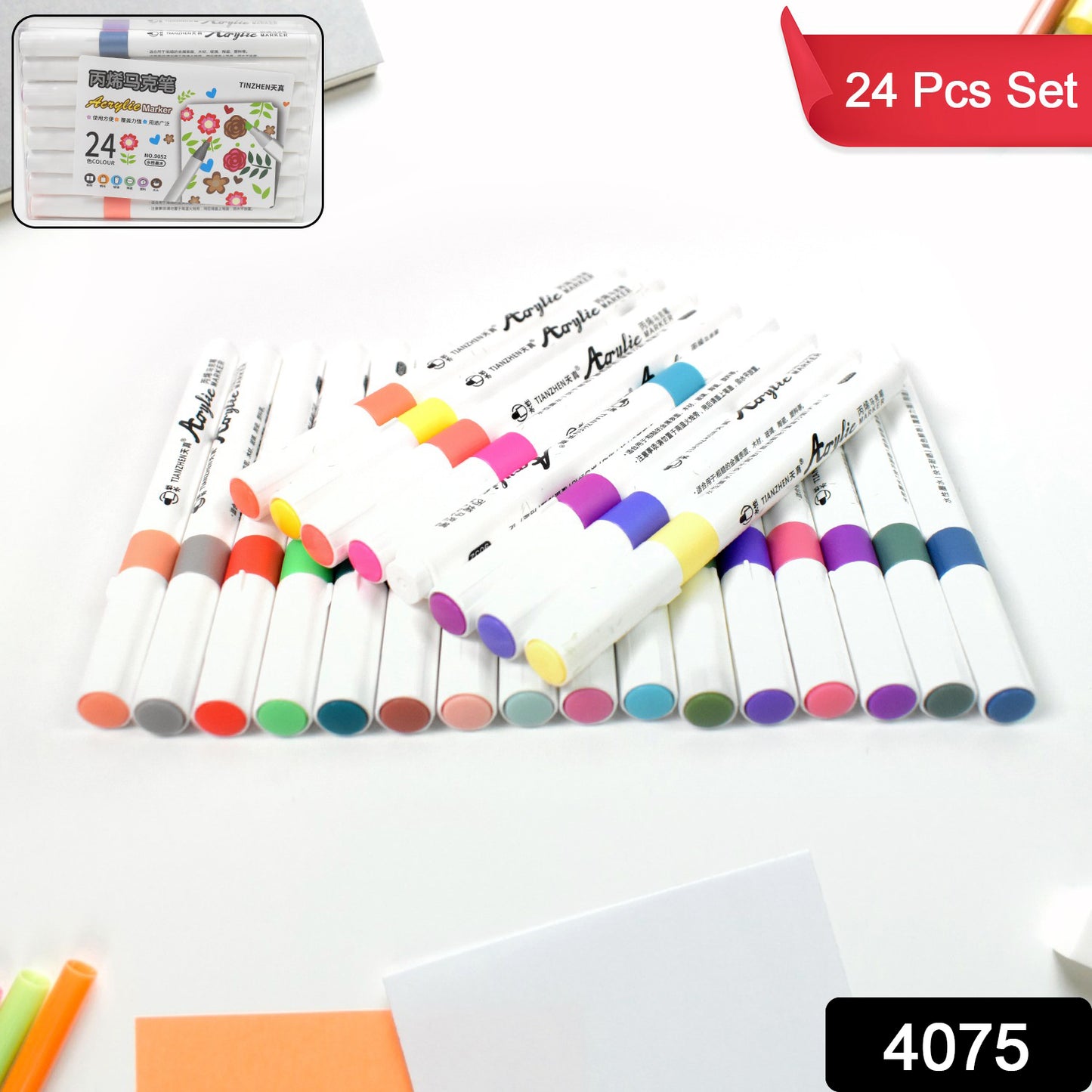 Fancy Art Markers 24 Colours Double-ended Art (24 Pcs Set) - Springkart 