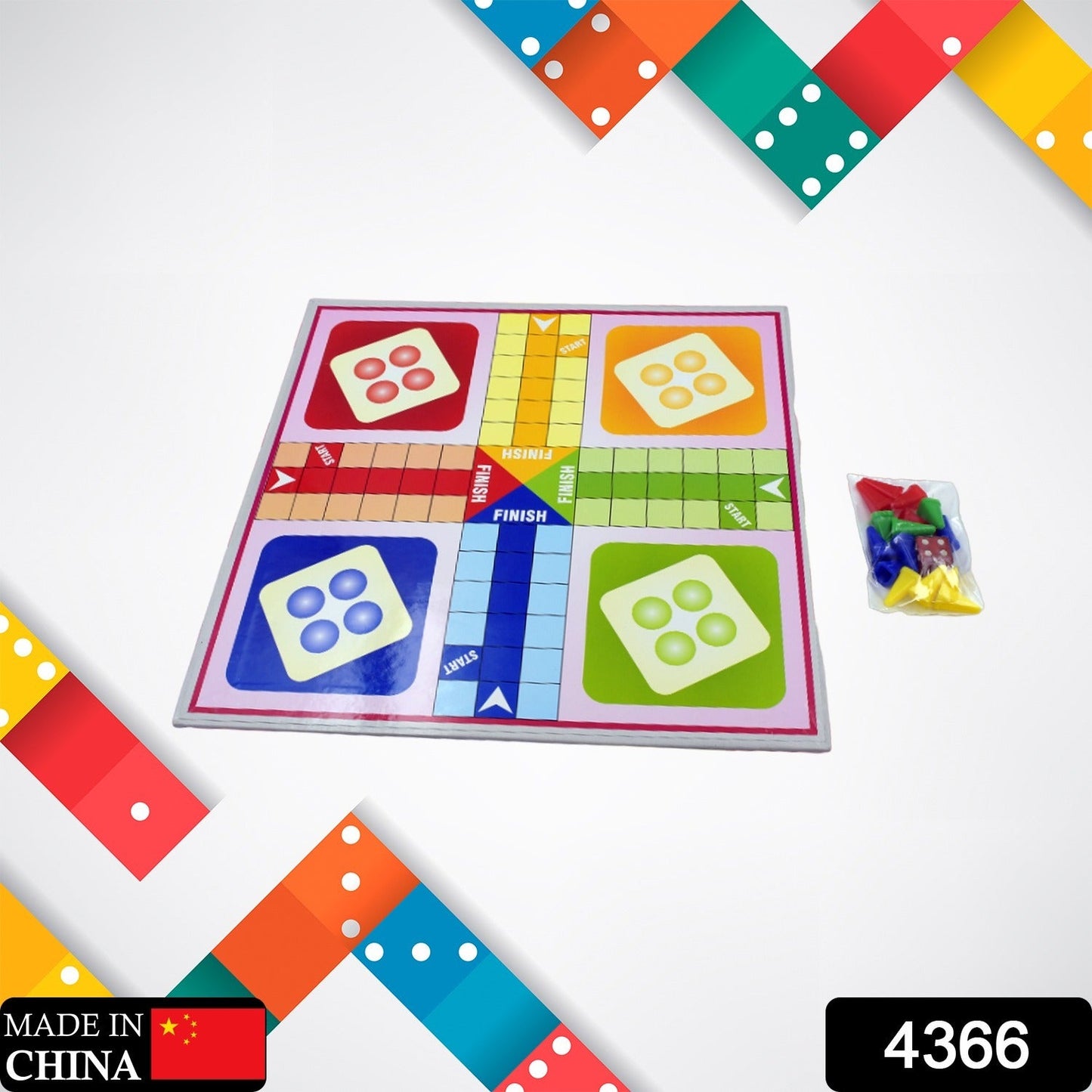 Family Board Game with Two Modes | Two Side Different Ladder, Ludo Games for Children and Families | 2 to 4 Players - Age 3 Years and Above (2 in 1) - Springkart 