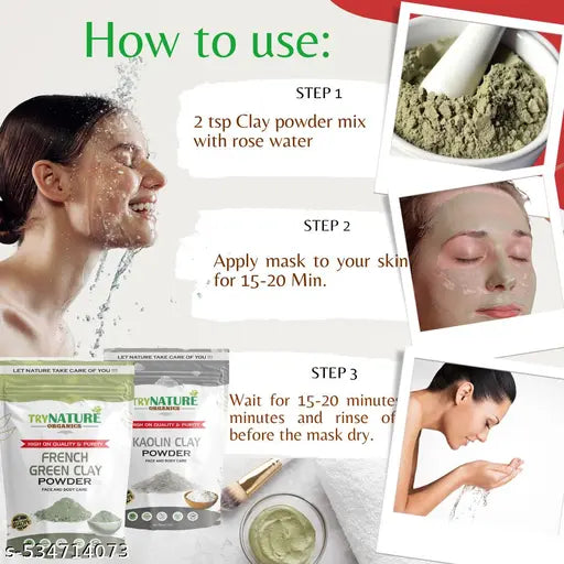 5Pack Glow Booster Face Pack Combo Powders - Beetroot, French Green Clay, Detan, Multani Mitti & Kaolin Clay | For D-Tan Removal, Whitening, Anti Acne / Pimples & Deep Cleansing | All Skin Types (350g)