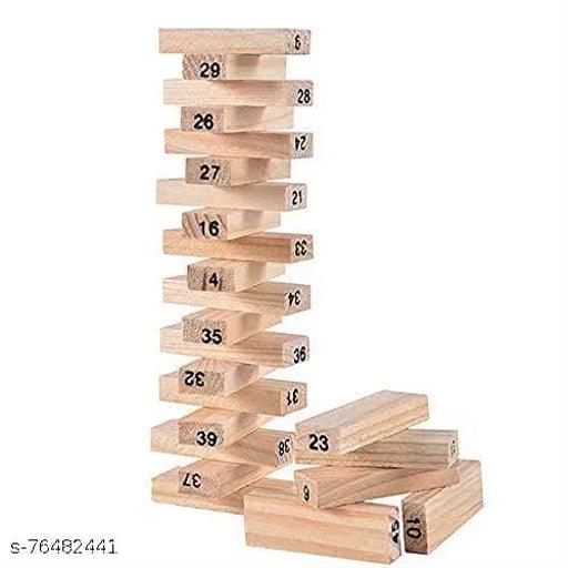 Sanchi Creation Wooden Wiss Block Toys, Wooden Jenga Block, Tumbling Tower Toy for Kids & Adults (Small Size) - Springkart 