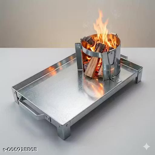 Firewood Iron Burning Stove Efficient Heat Heavy Duty Cooking Chulha For Home