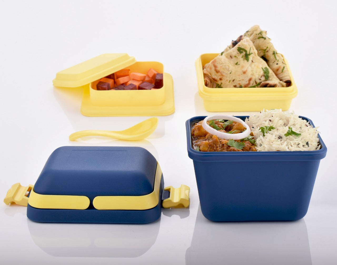 Airtight Lunch Box with Handle & Push Lock - Springkart 