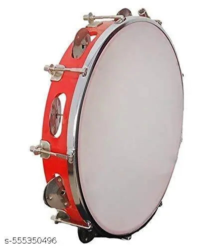 Shopping Mart Dafli Musical Instrument Dafli/Tambourine 10 inch Hand Percussion Musical Instrument (Multicolour)