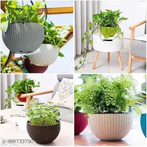 Euro Hanging Planter & Pot - 6.5 Inches Premium Quality with 5 hanging chains