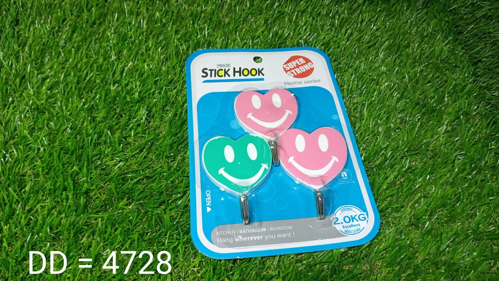 Plastic Self-Adhesive Kitchen 3Pc Hooks - Springkart 