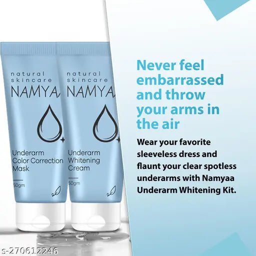 Namyaa Underarm Whitening Cream for Dark Underarm/Uneven Tone With Vitamin C and Charcoal Extracts 100g, Pack of 2