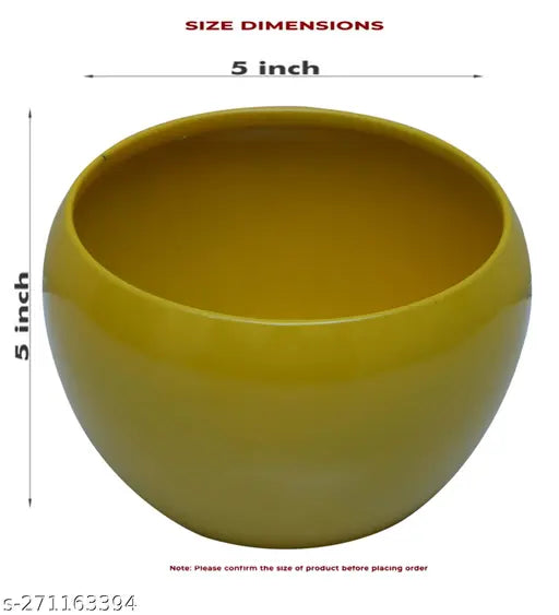 Trendy Pot Combo/Indoor/Outdoor/Plant Container Blue,Yellow ,5,5inch Pack 2