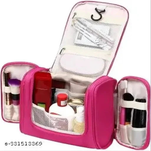 Heavy Portable Makeup/Toiletry/Cosmetic Organizer Bag (Pink)