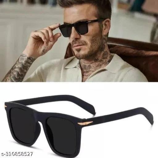 Black Retro Square Latest Stylish UV Protected Sunglasses For Men & Women Black - Springkart 