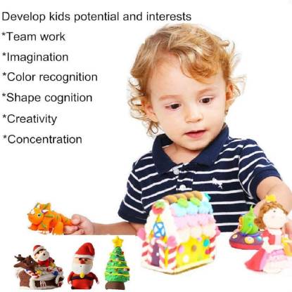 Non-Toxic Creative 100 Dough Clay 5 Different Colors, (Pack of 5 Pcs) - Springkart 