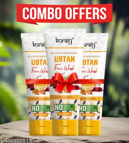 KURAIY Face Wash Soothing Clear Calming Facial Cleanser 225ml pack of 3