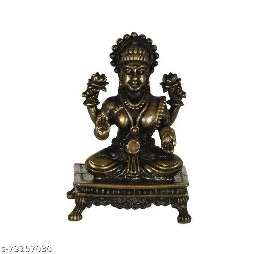 Copper Handmade Small Lakshmi 2.4 inches Sitting Idol Statue