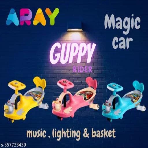 ARAY Guppy Rider Magic Kids Swing Car ,Baby Push Ride-on Swing Car ,Baby Twister Ride On Car, Ride-on Magic Toy Car for kids ,Swing Car for Kids with Scratch Free PU Wheels, 120 Kgs Weight Capacity For Girl & Boy Kids Ages 1 to 5 Years Pink - Springkart 