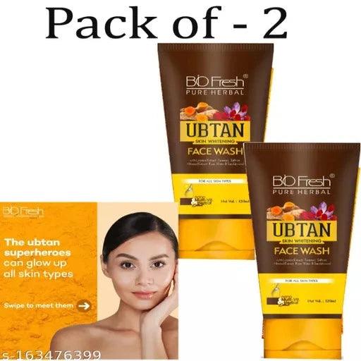 Bio Fresh Ubtan Facewash Skin Whitening with Termeric & Almond Herbs Extract 120ml x 2 - Springkart 